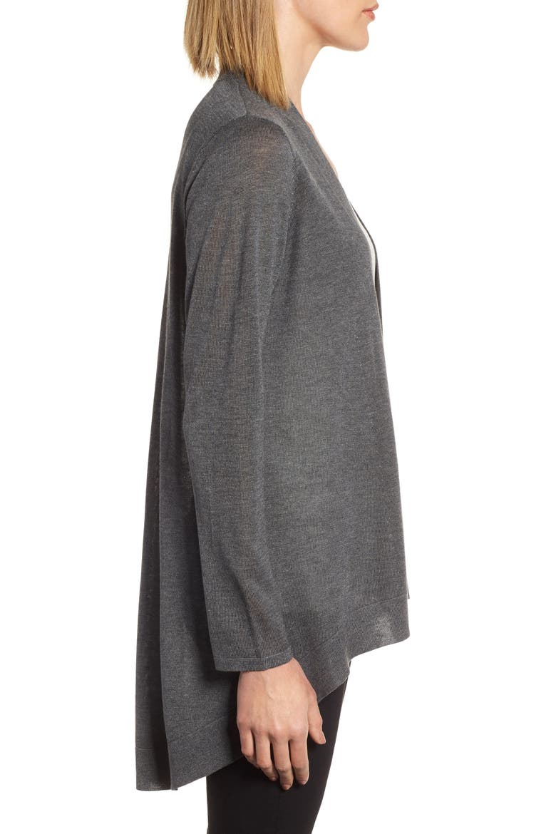 Tencel® Lyocell & Merino Wool Shaped Cardigan, Alternate, color, ASH