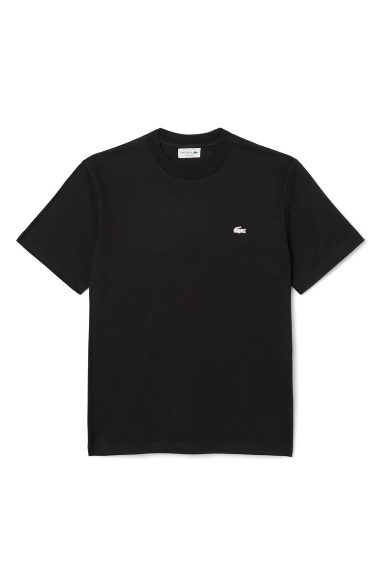 Lacoste Crewneck Cotton T-Shirt, Alternate, color, Black