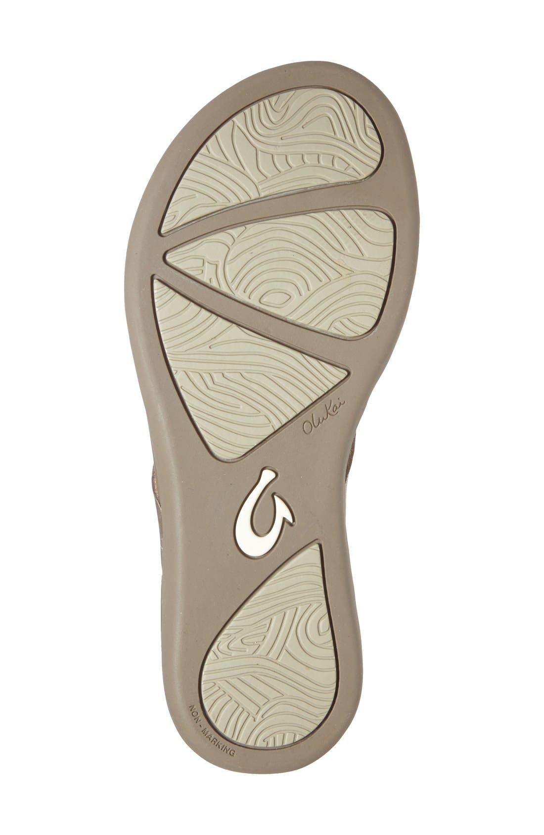 Ho Opio Leather Flip Flop, Alternate, color, BEIGE LEATHER