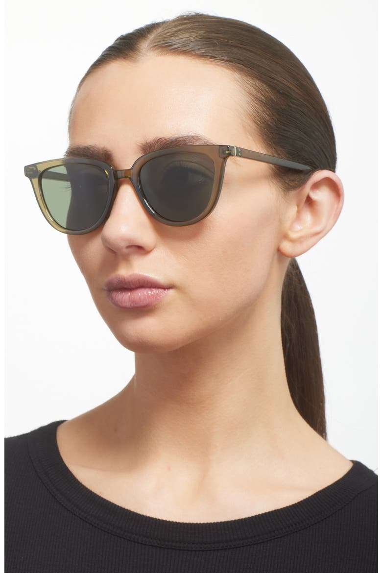 Cat Eye Sunglasses, Alternate, color, CLEAR GREEN