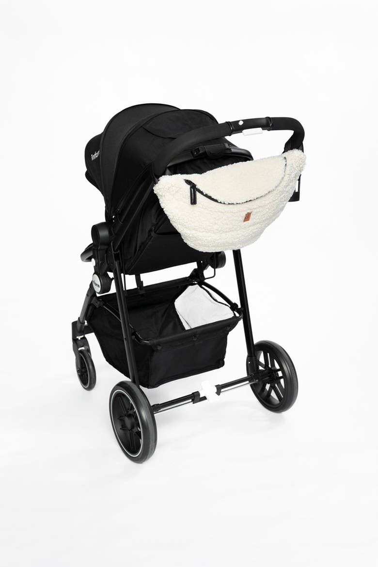 Fleece Adjustable Strap Stroller Snap Changing Sling Bag, Alternate, color, Off-White