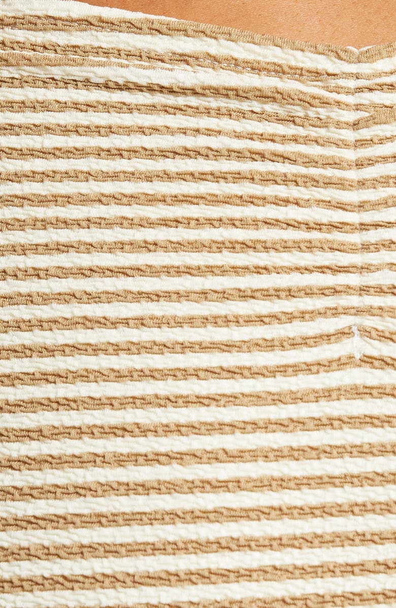 MONTCE Neutral Stripe Cutout One-Piece Swimsuit, Alternate, color,