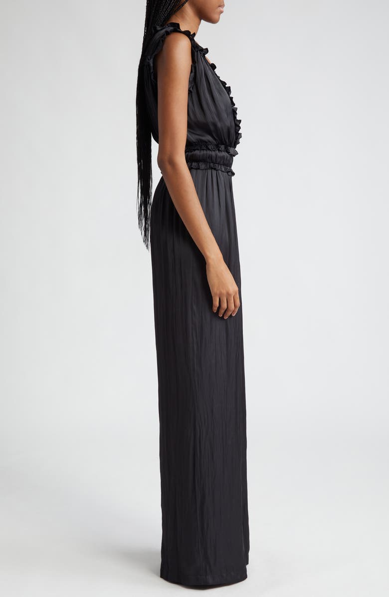 Ramy Brook Katelyn Ruffle Satin Jumpsuit, Alternate, color, 