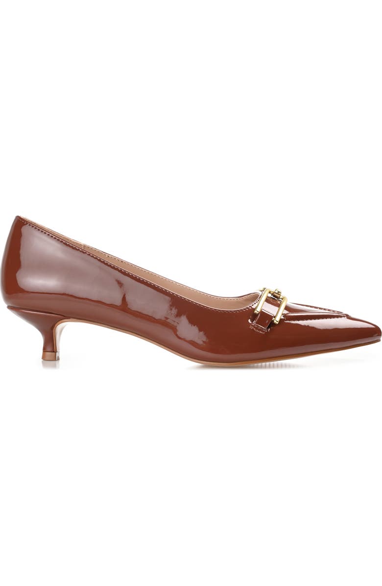 Journee Collection Rumi Pointed Toe Pump - Wide Width, Alternate, color, Brown