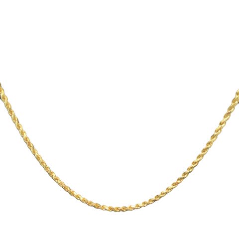 14K Plain Rope 2.4mm 20in Chain Necklace