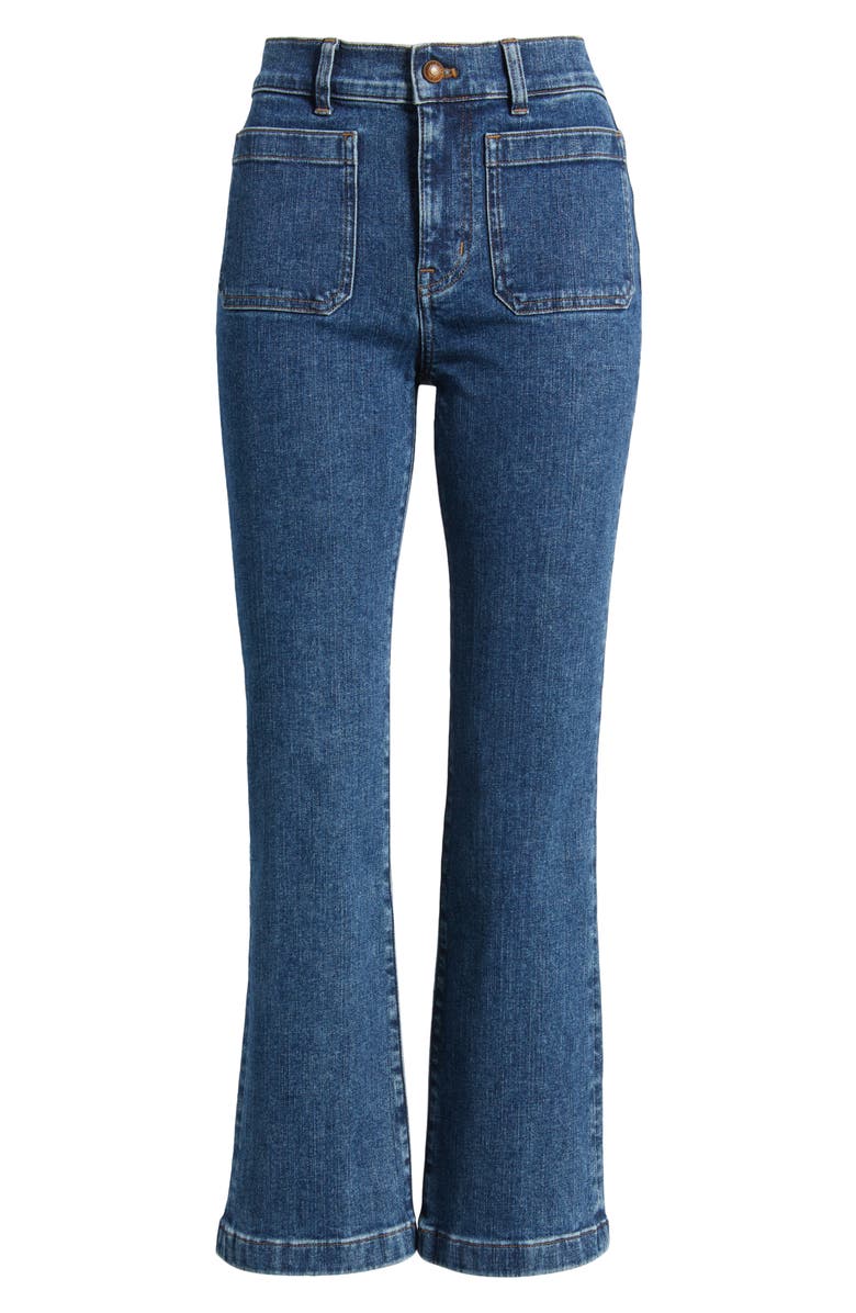 Madewell Kick Out Patch Pocket Crop Jeans, Alternate, color, Hebb Wash