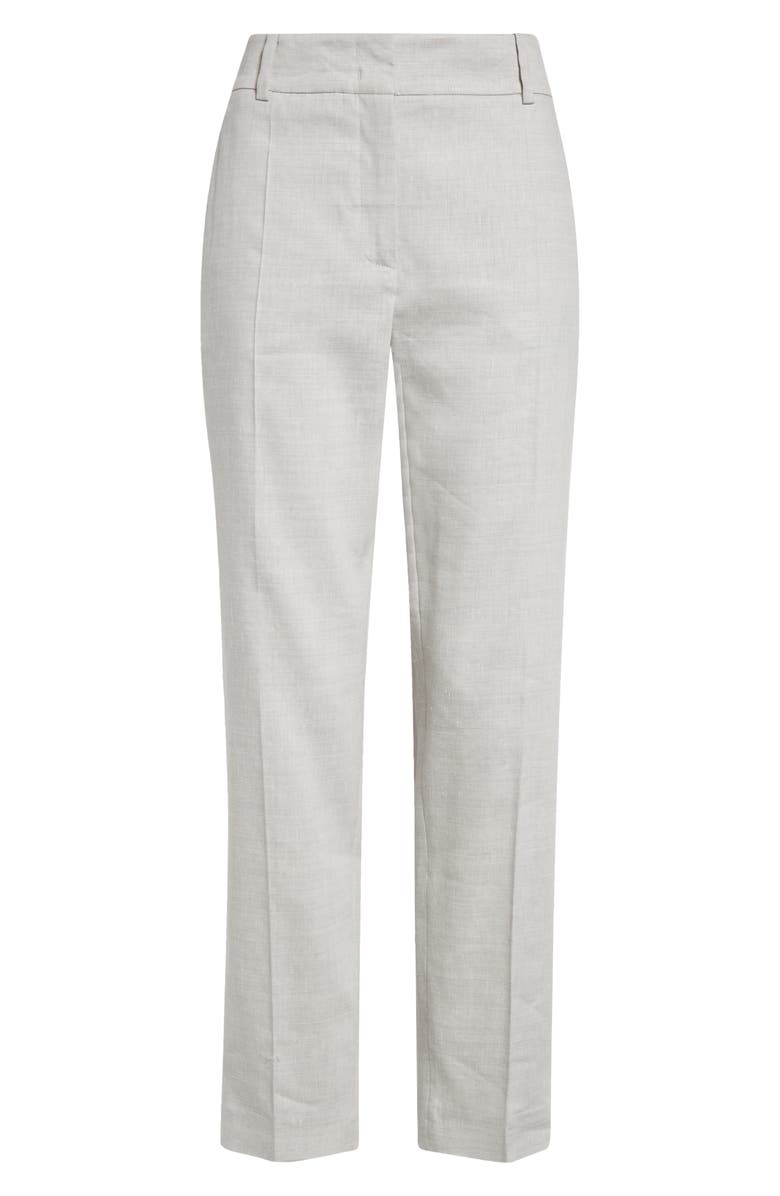 Eleventy Slim Fit High Waist Linen & Wool Pants, Alternate, color,