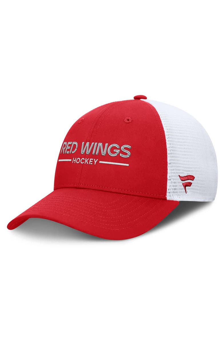 FANATICS Men
s Fanatics  Red Detroit Red Wings Centennial Trucker Adjustable Hat, Alternate, color, Red