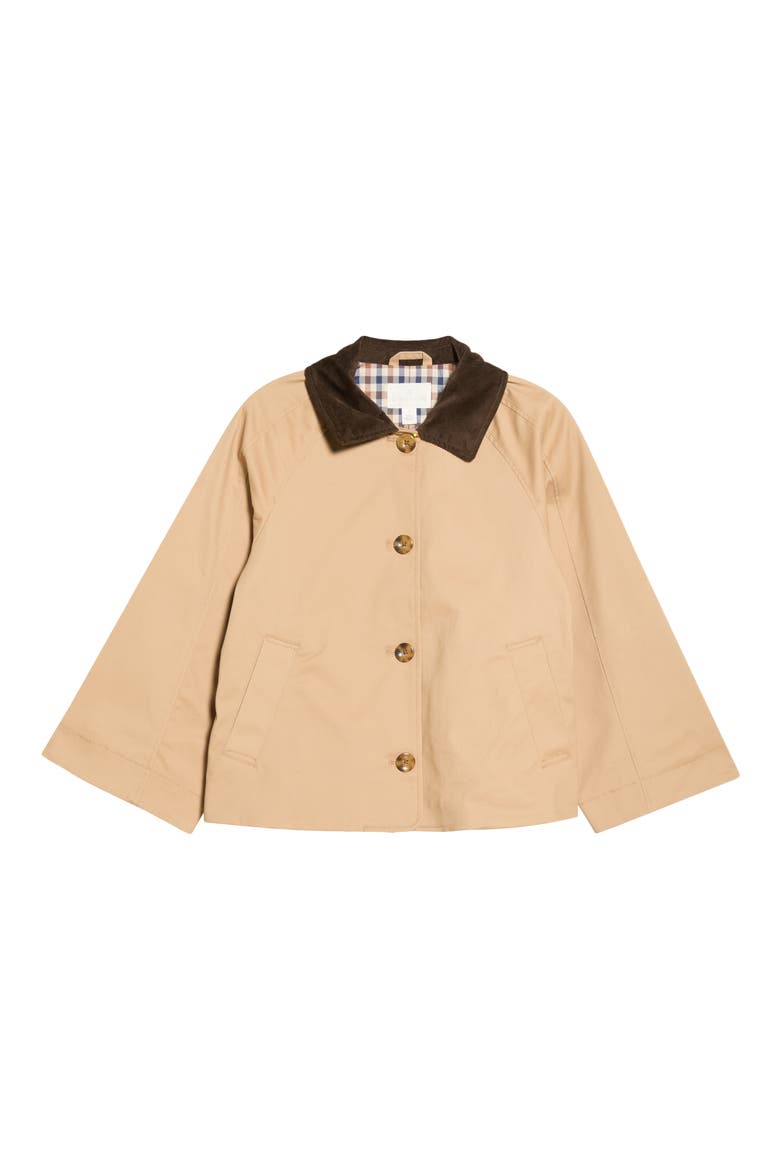 Swing Cropped Trench Jacket, Main, color, TAN TANNIN