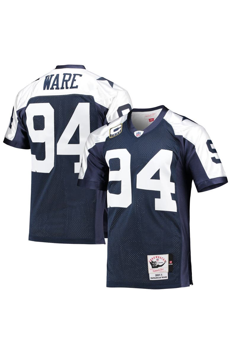 Mitchell & Ness Men's Mitchell & Ness DeMarcus Ware Navy Dallas Cowboys 2011 Authentic Retired Player Jersey, Alternate, color, Navy