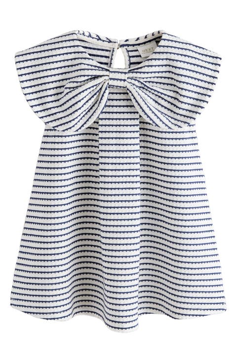 Kids' Stripe Frill Collar Dress