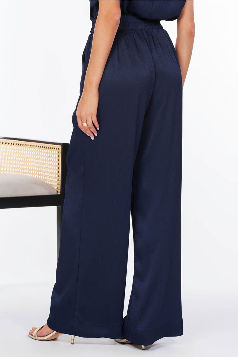 Micro Plisse Pull-On Pant, Alternate, color, Indigo
