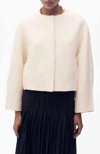 MANGO Oversize Fringe Cotton Jacket