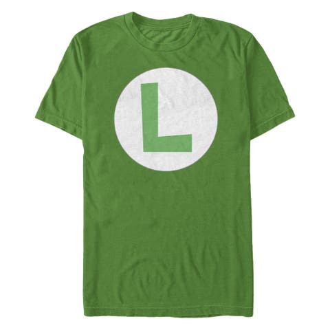 Men's Nintendo Luigi Circle Icon  Graphic T-Shirt