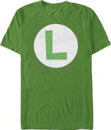 NINTENDO Men's Nintendo Luigi Circle Icon  Graphic T-Shirt