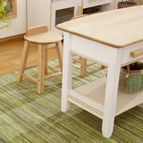 Kaplan Early Learning Company Sense Of Place Nature's Stripes Carpet In Green