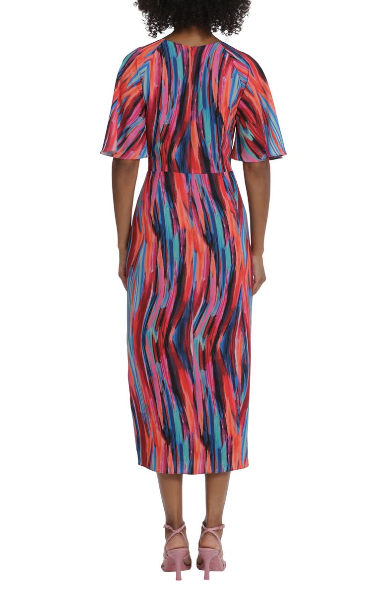 Maggy London Short Sleeve Faux Wrap Midi Dress, Alternate, color, 