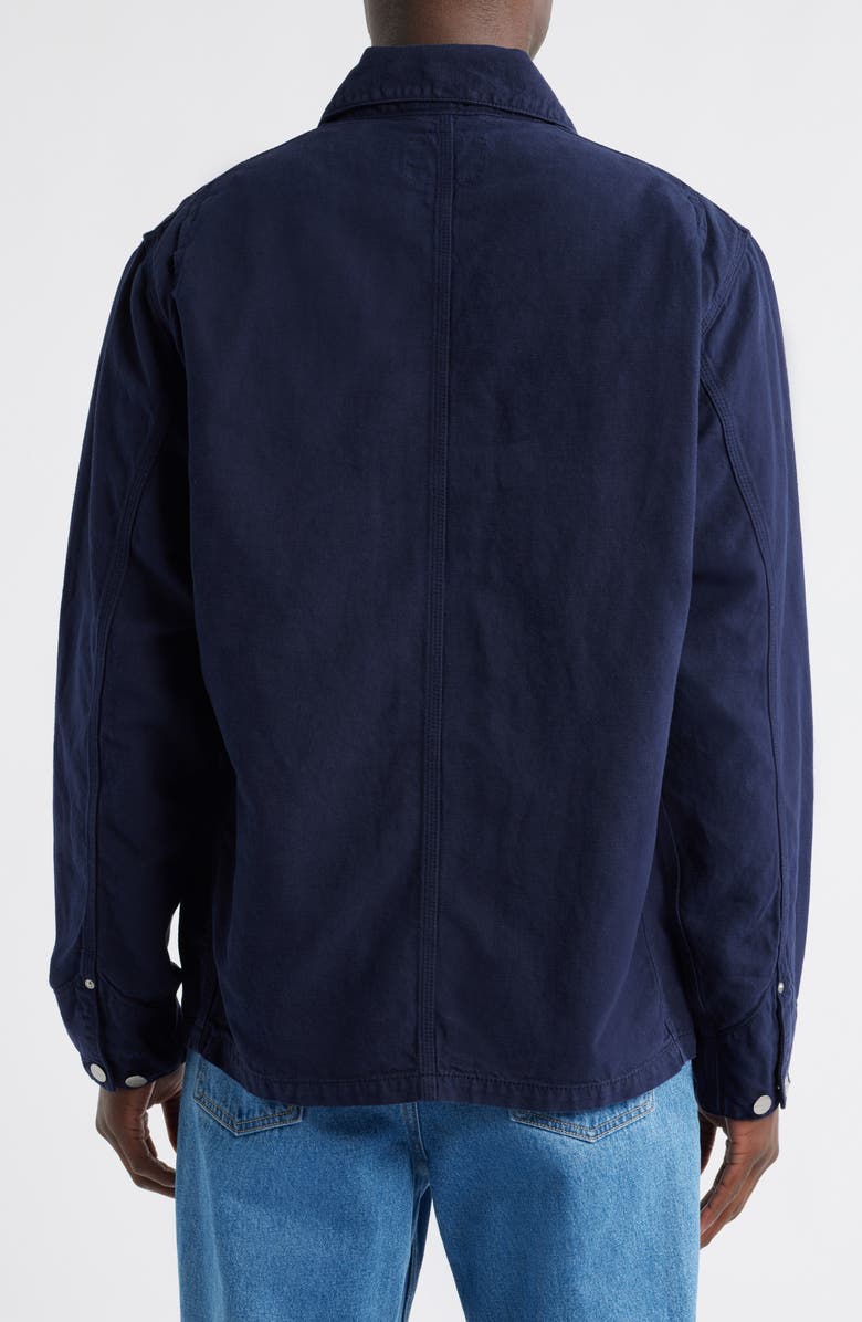Carhartt Work In Progress Walter Cotton & Linen Canvas Chore Coat, Alternate, color, Dark Navy (Garment Dyed)