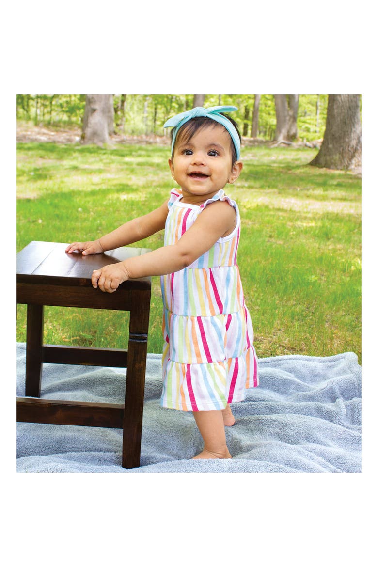 2Pk Dress Set(Toddler, Little Kid & Big Kid), Alternate, color, Rainbow Stripe