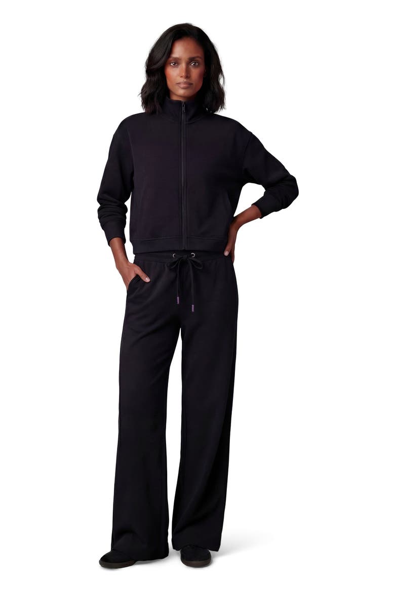 Womens Wide Leg Lounge Pant, Main, color, VERY BLACK