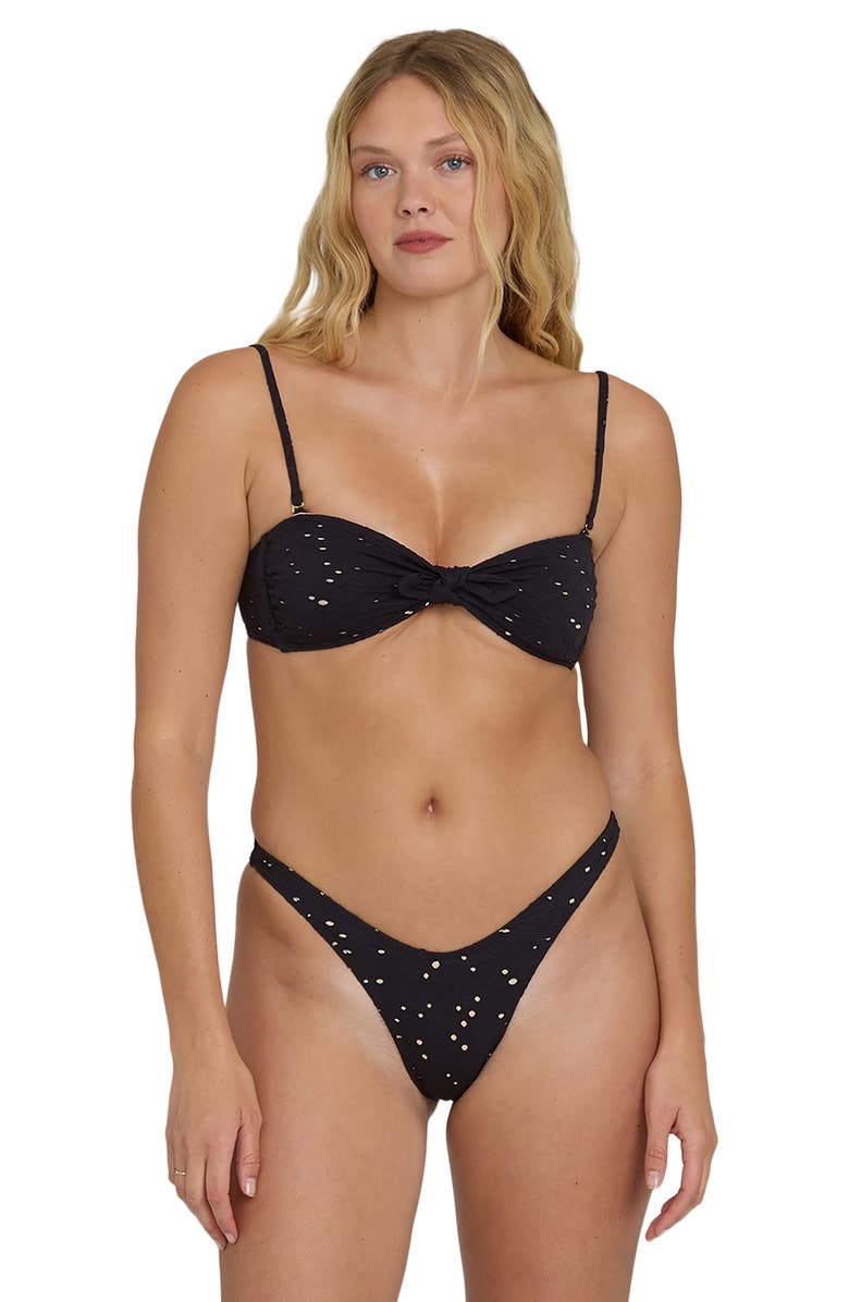 Billabong Eyes on You Hanky Tie Bikini Top, Alternate, color, Black Pebble