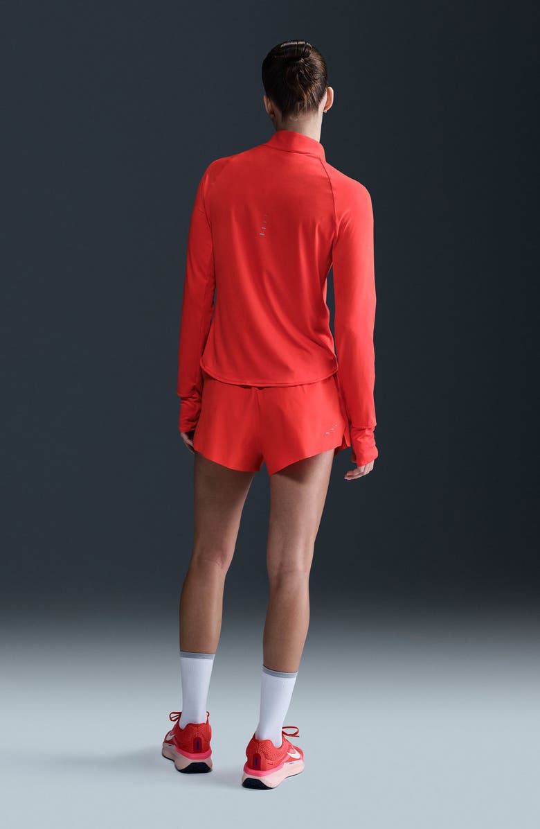 Nike Swift Dri-FIT UV Half Zip Running Top, Alternate, color, Light Crimson