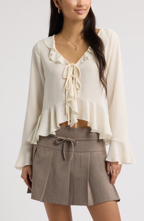 Ruffled Long Sleeve Top
