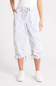 DKNY Peached Poplin Convertible Utility Pants