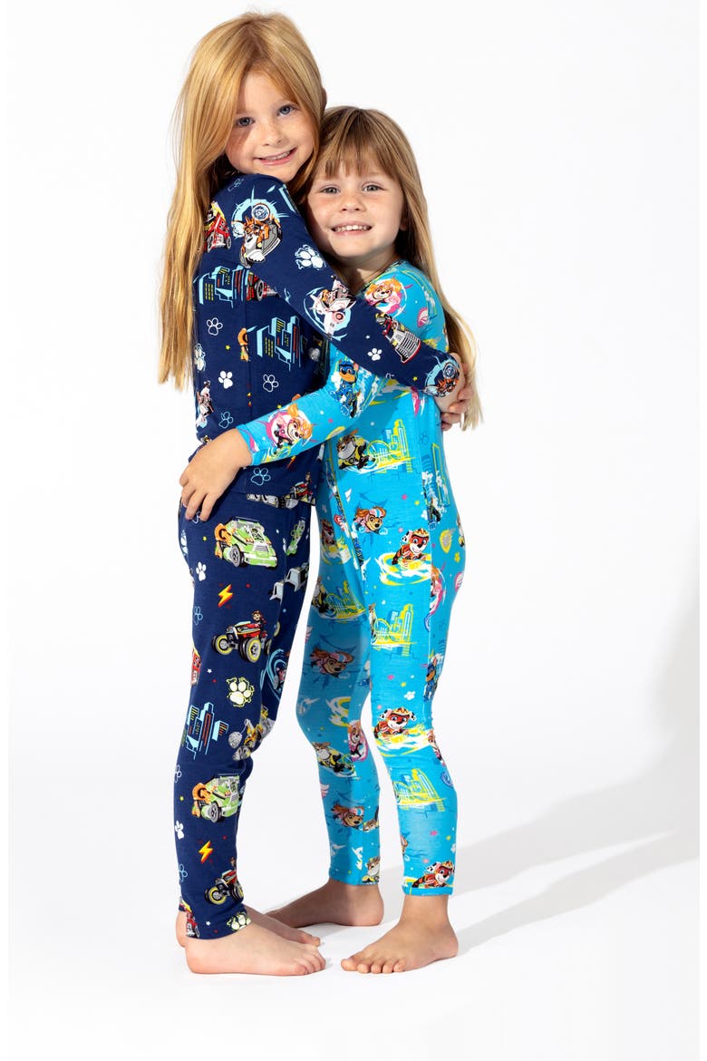 Paw Patrol Fitted Convertible One-Piece Pajamas, Alternate, color, BLUE