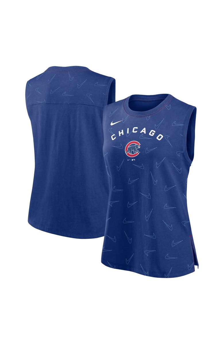 Nike Women's Nike Royal Chicago Cubs Muscle Play Tank Top, Main, color, 