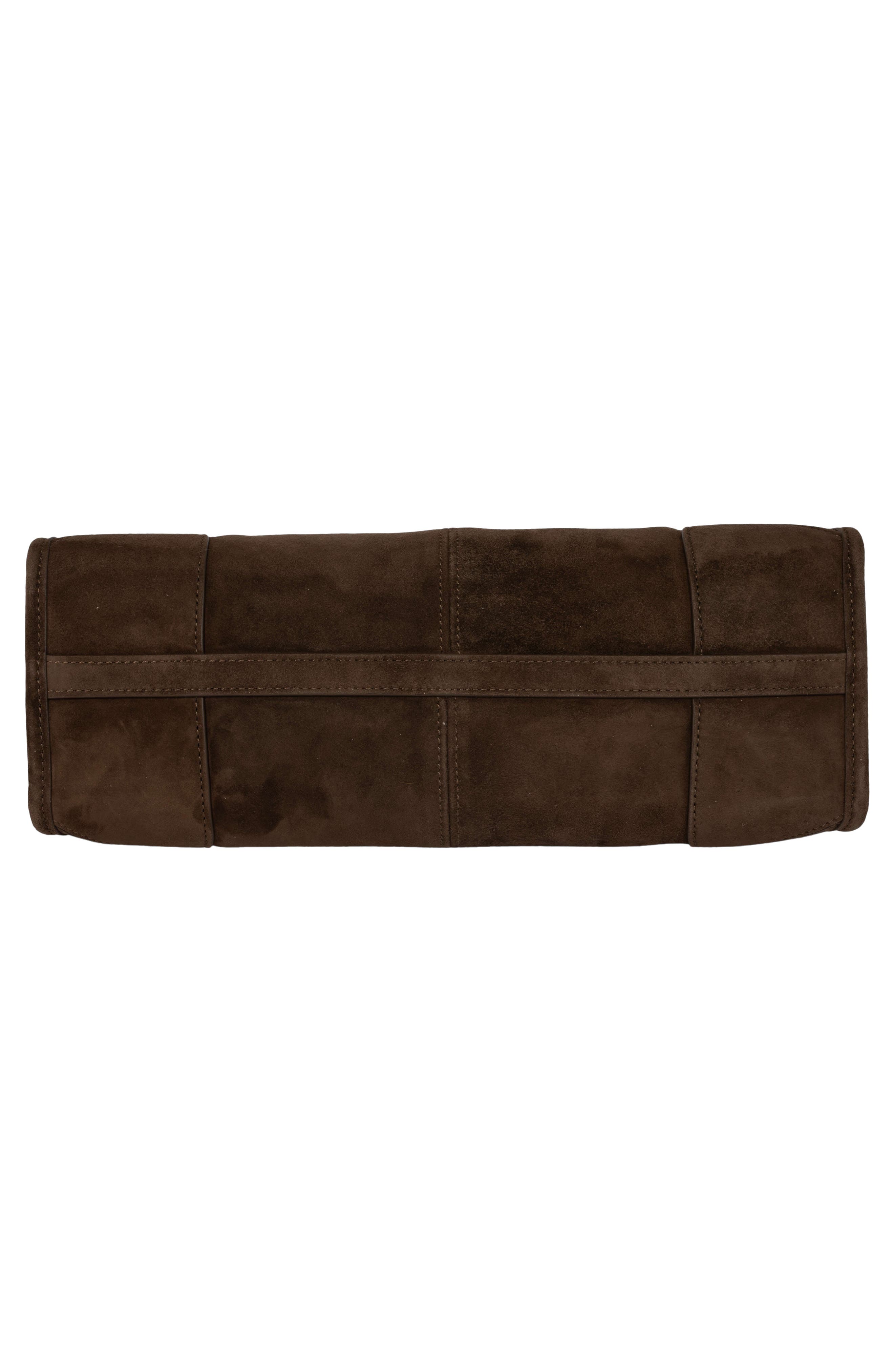 Jeffrey Campbell Pesky Leather Shoulder Bag, Alternate, color, Brown Suede