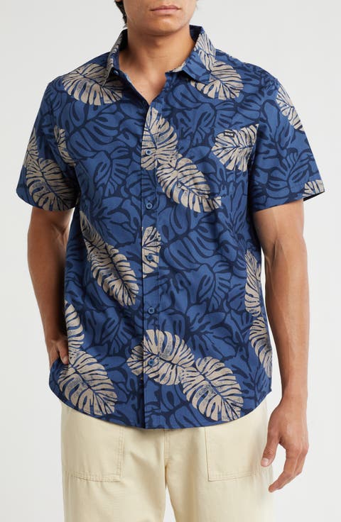 Dypsis Short Sleeve Cotton Button-Up Shirt