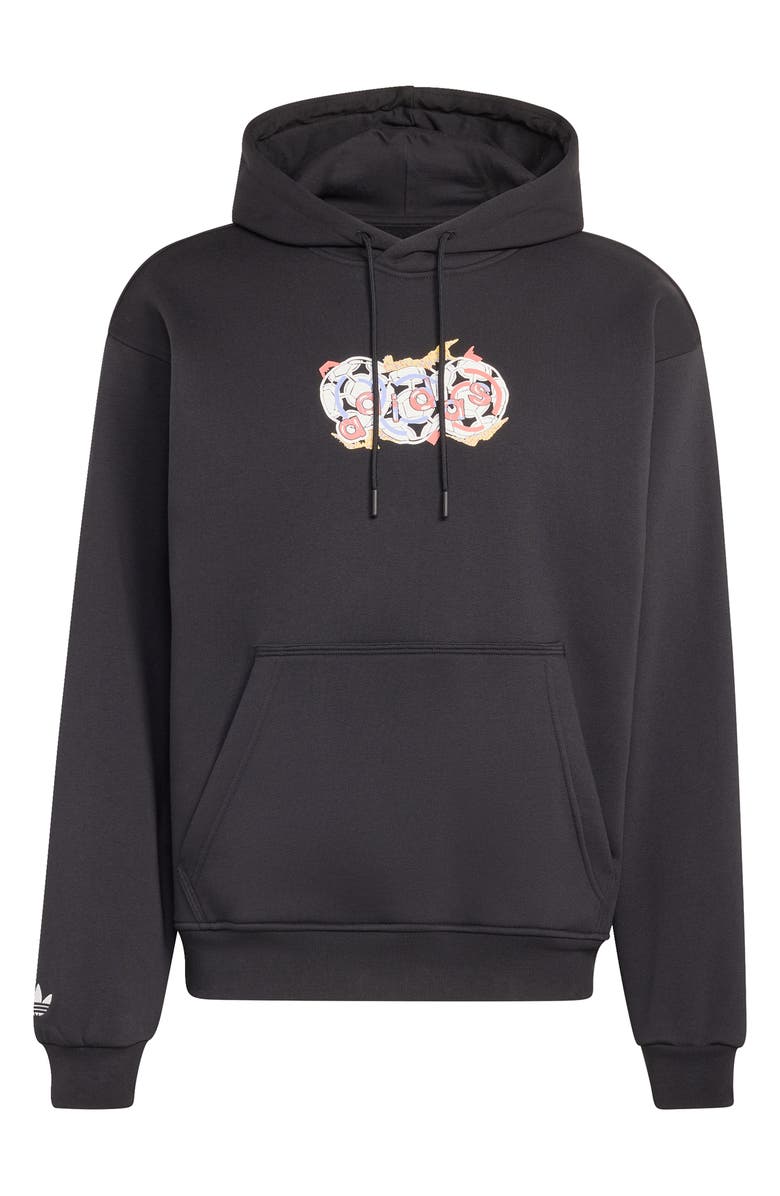 adidas Anime Soccer Cotton Blend Graphic Hoodie, Alternate, color, Black/ /