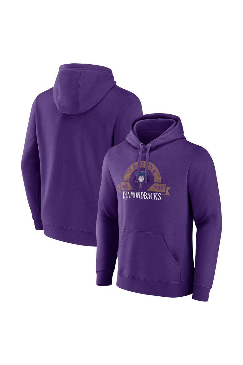 Men's Majestic Purple Arizona Diamondbacks Utility Pullover Hoodie, Main, color, Purple