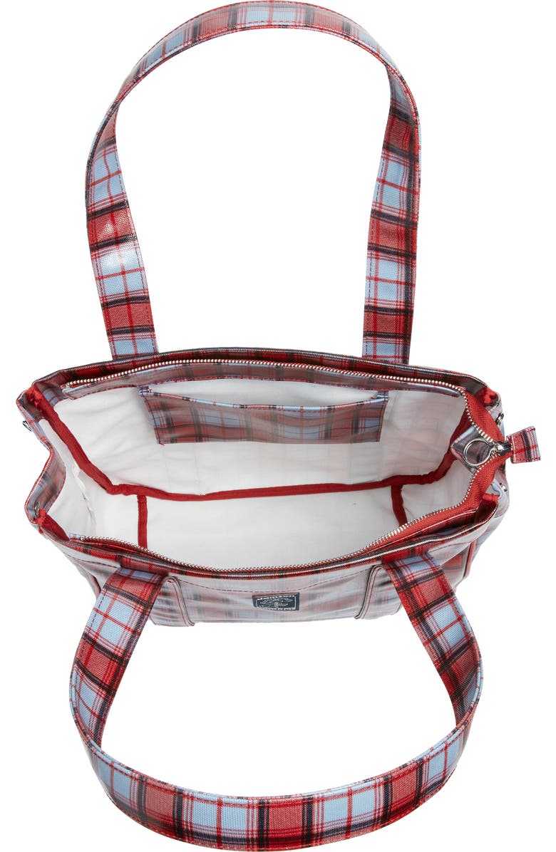 Damson Madder Blue Fog Check Tote, Alternate, color, Red/ Blue Multi
