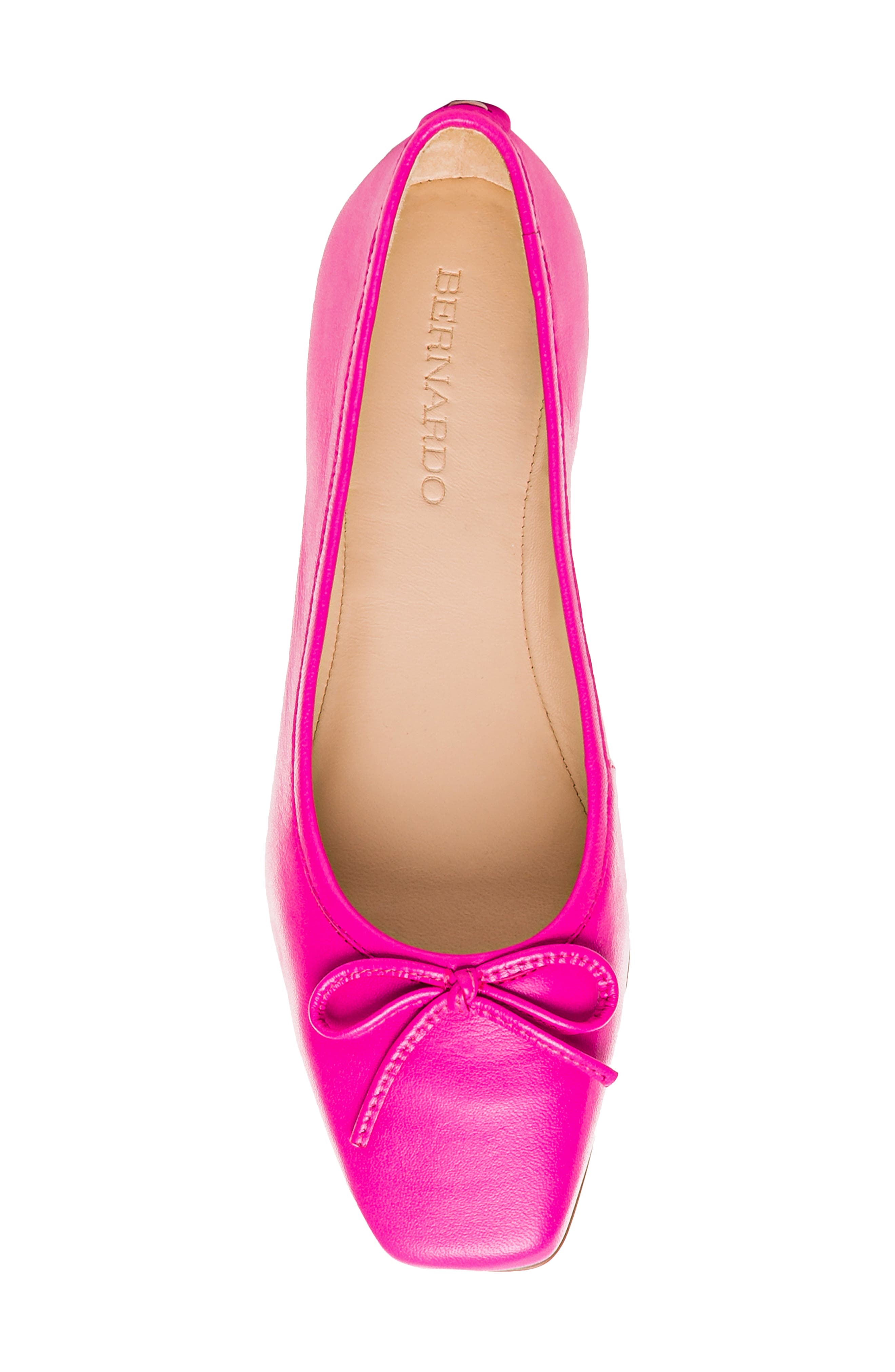 Square Toe Ballet Flat, Alternate, color, FUCHSIA