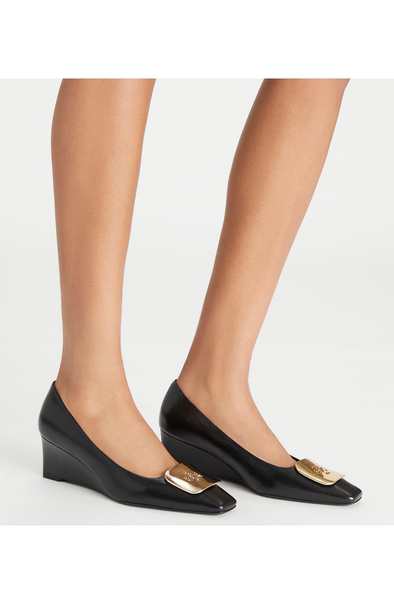 Tory Burch Georgia Wedge Pump, Alternate, color, Perfect Black