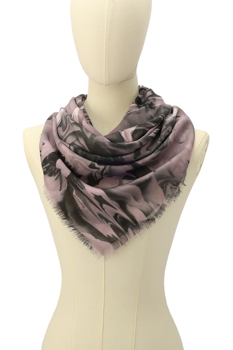Bloom Blush Square Scarf, Alternate, color, BLUSH