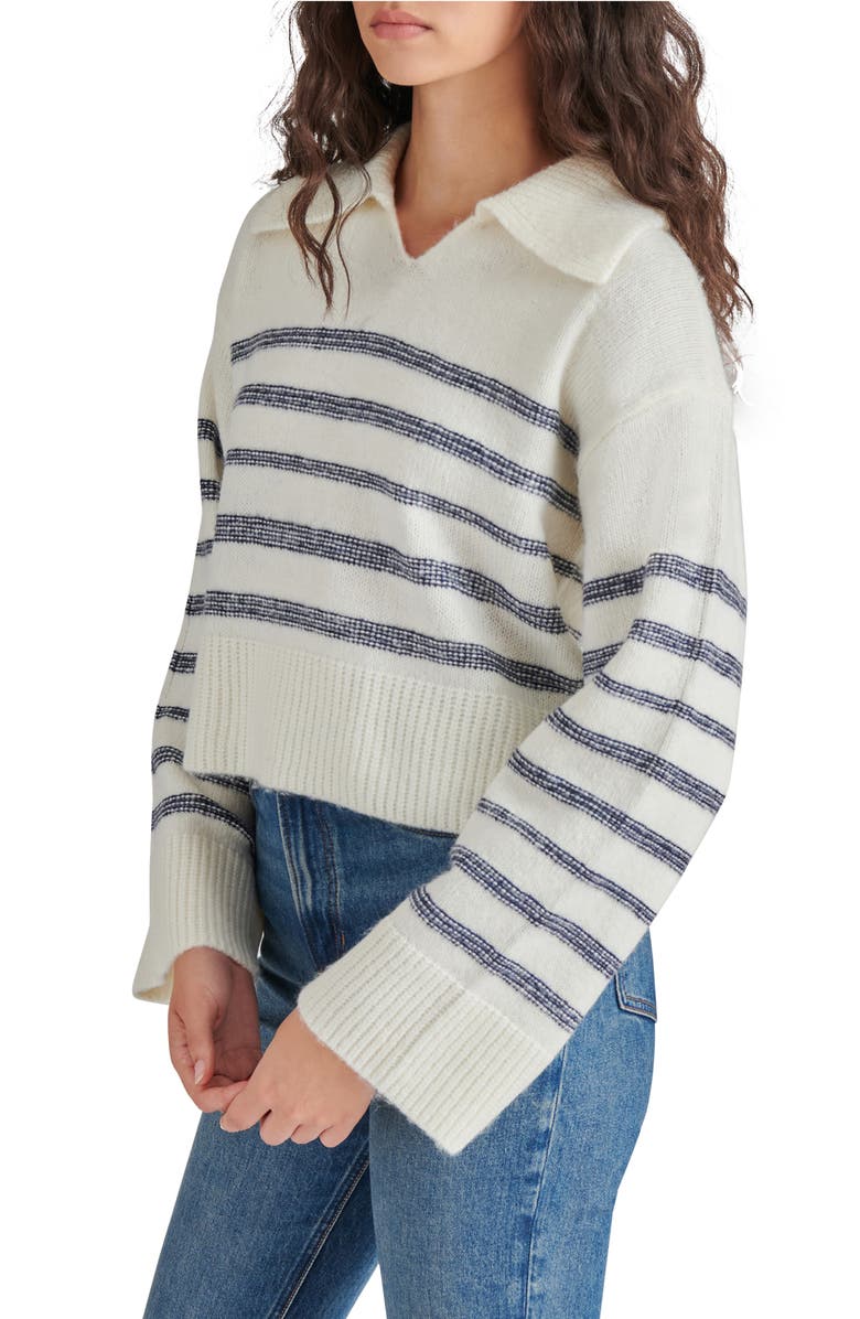 Steve Madden Esther Stripe Sweater, Alternate, color, Cream