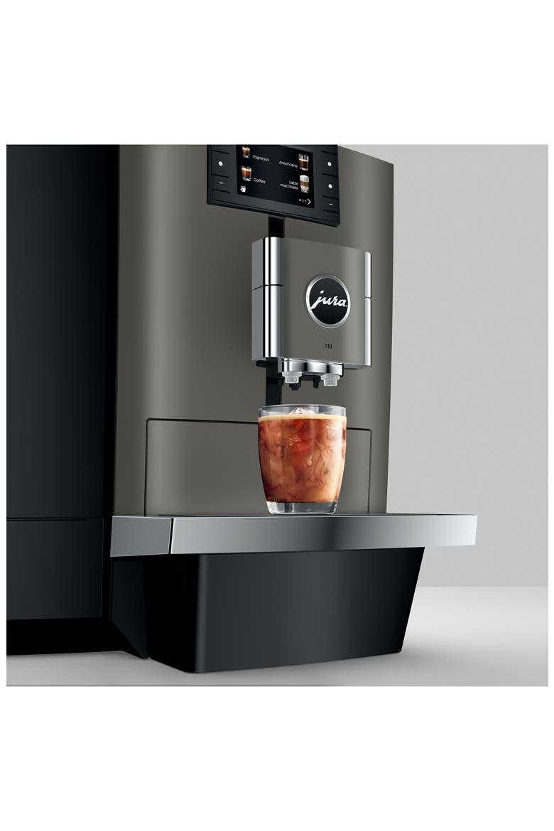 X10 Dark Inox Coffee Machine, Alternate, color, GREY