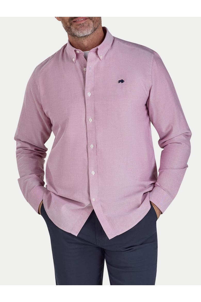 Long Sleeve Oxford Shirt, Alternate, color, Deep Red