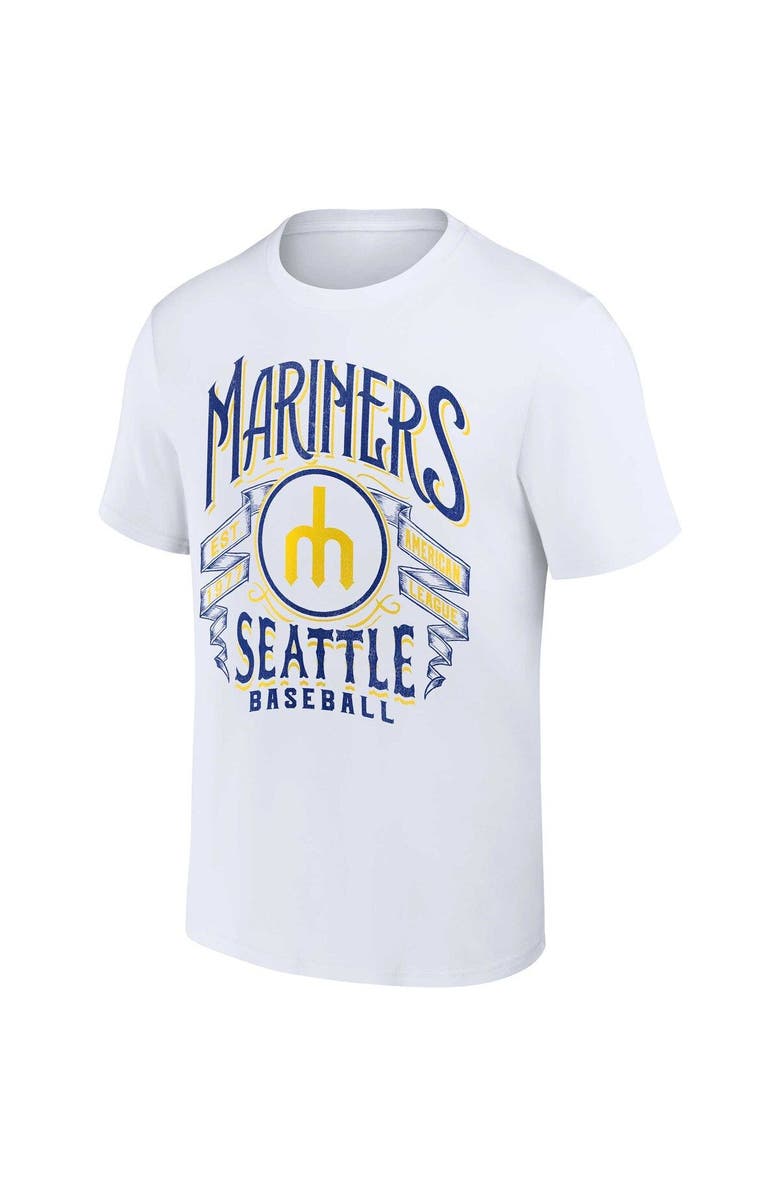 Darius Rucker Collection by Fanatics Men's Darius Rucker Collection by Fanatics White Seattle Mariners Distressed Rock T-Shirt, Alternate, color, 