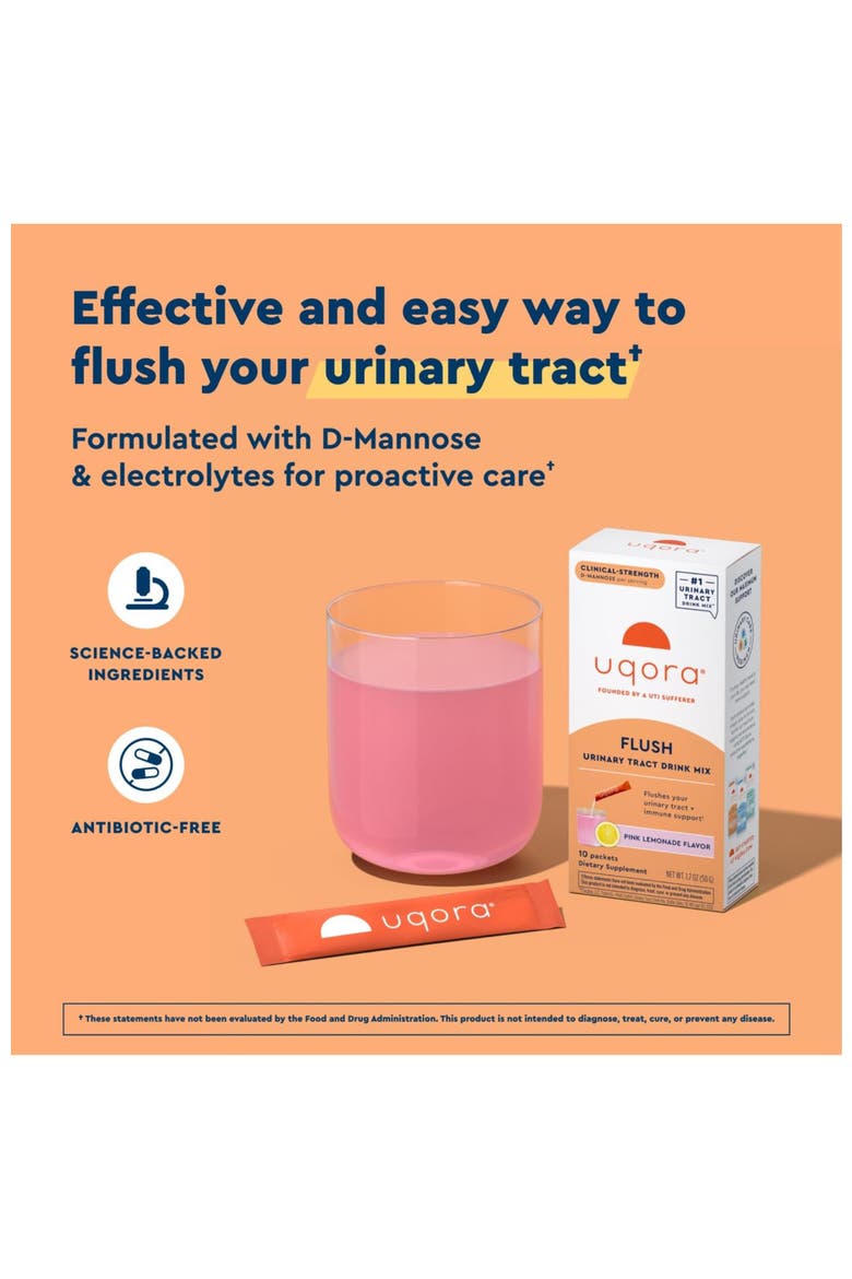 Flush - Urinary Tract with D-Mannose, Vitamin C, Vitamin B6, Potassium, Magnesium & Calcium Gluten Free & Vegan Pink Lemonade Flavor, Alternate, color, None