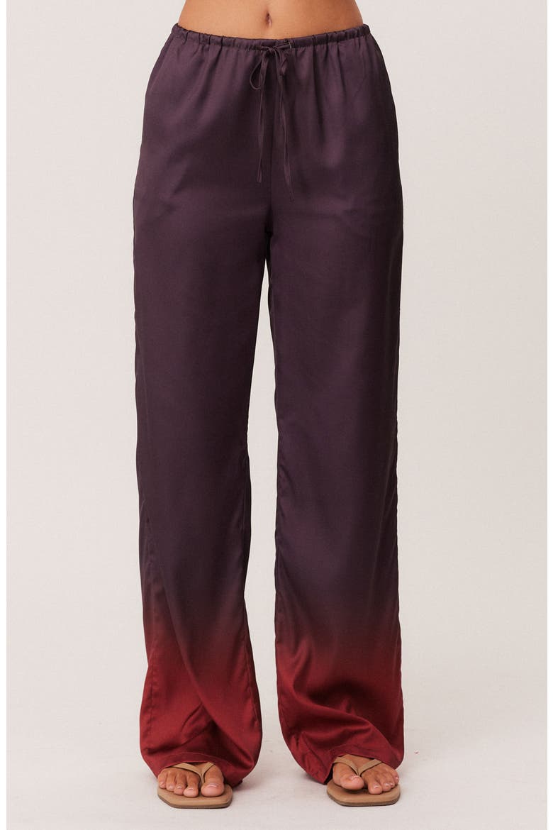 Amaya Satin Pants, Main, color, PLUM OMBRE