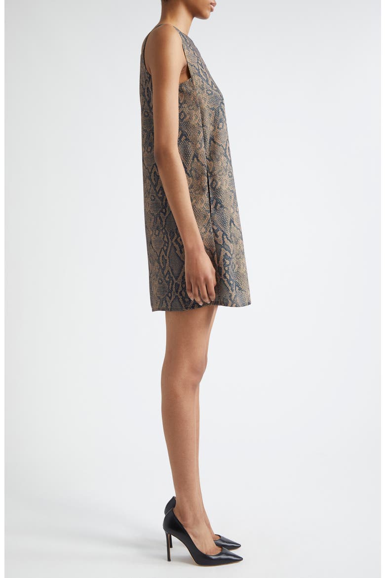 Snakeskin Print Sleeveless Shift Dress, Alternate, color, MULTI