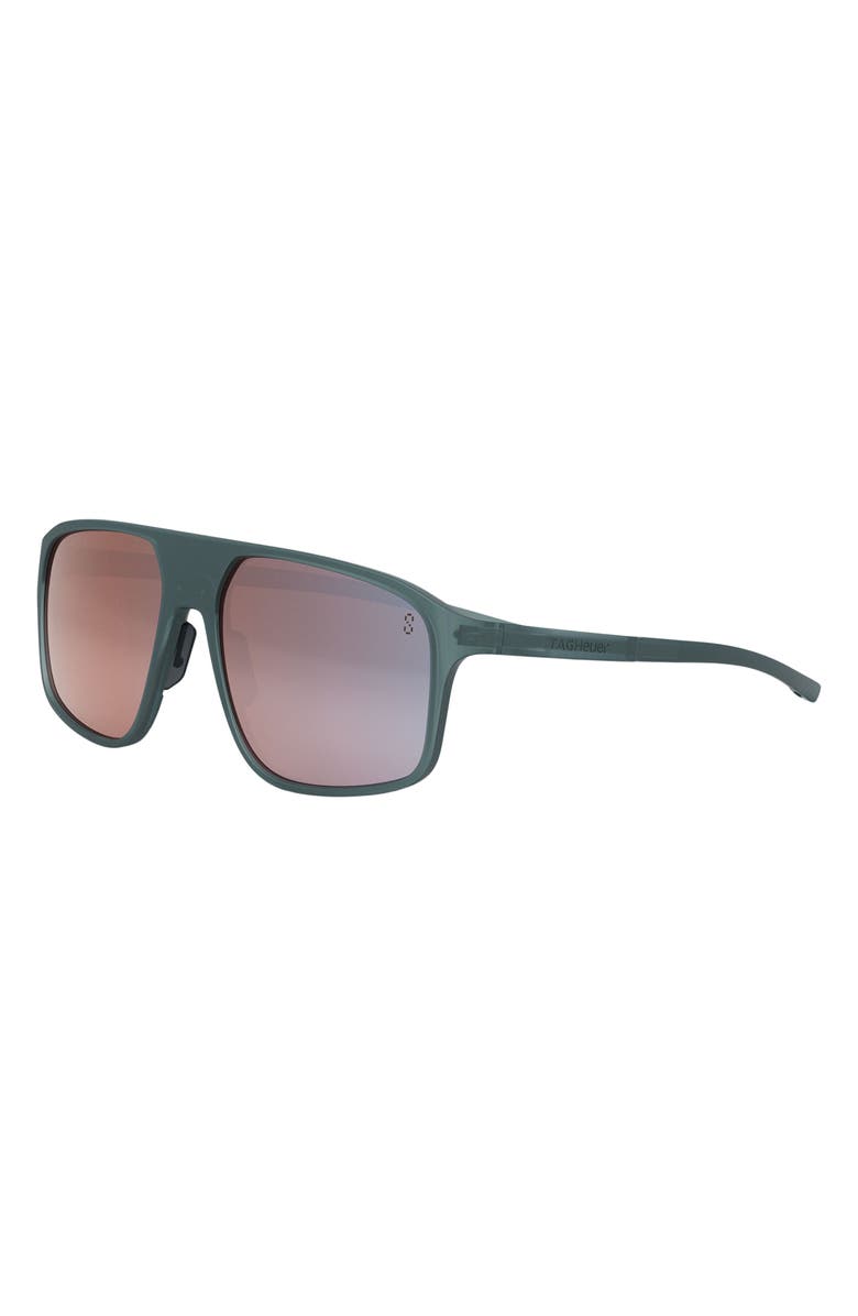 TAG Heuer Bolide 59mm Geometric Sunglasses, Alternate, color, Matte Blue / Brown Polarized