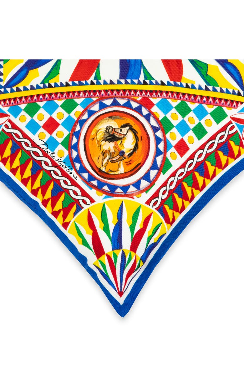 Dolce&Gabbana Carretto Canvas Accent Pillow, Alternate, color, Medium Yellow