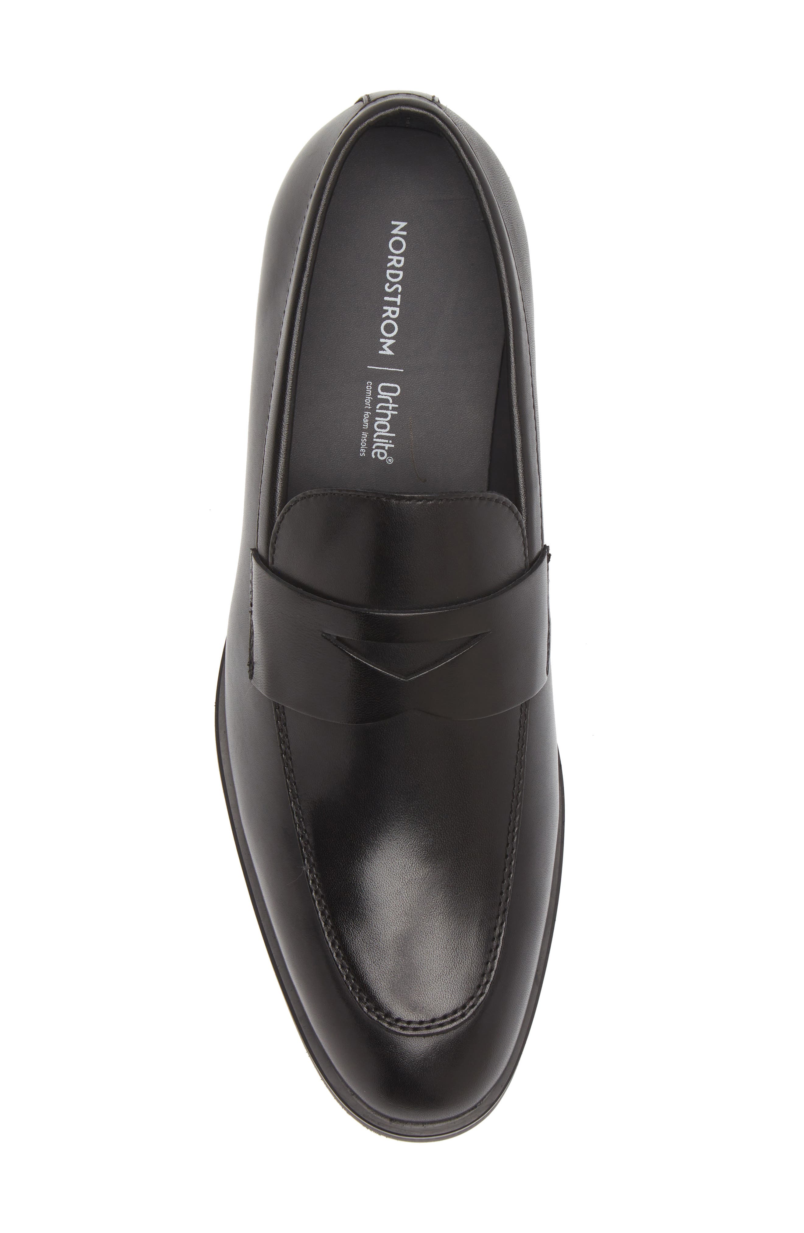 Nordstrom Edward Penny Loafer, Alternate, color, Black