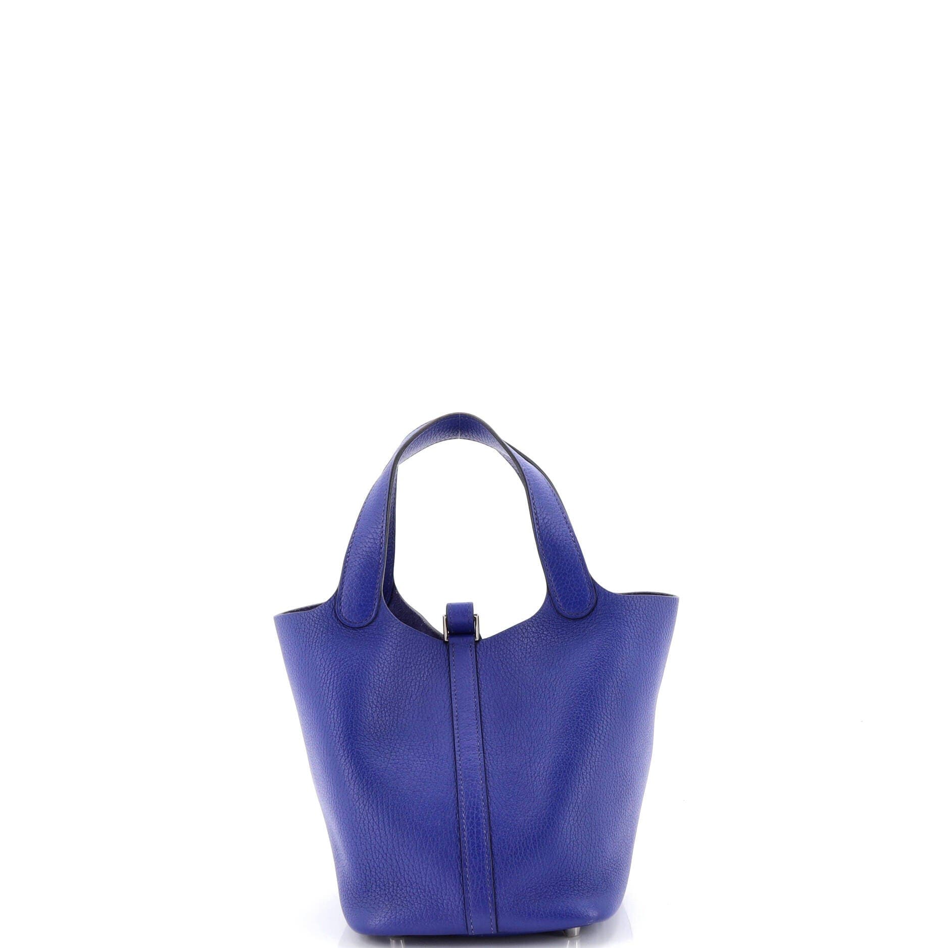 Pre-Owned Hermes Picotin Lock Bag Clemence PM, Alternate, color, Bleu Electrique