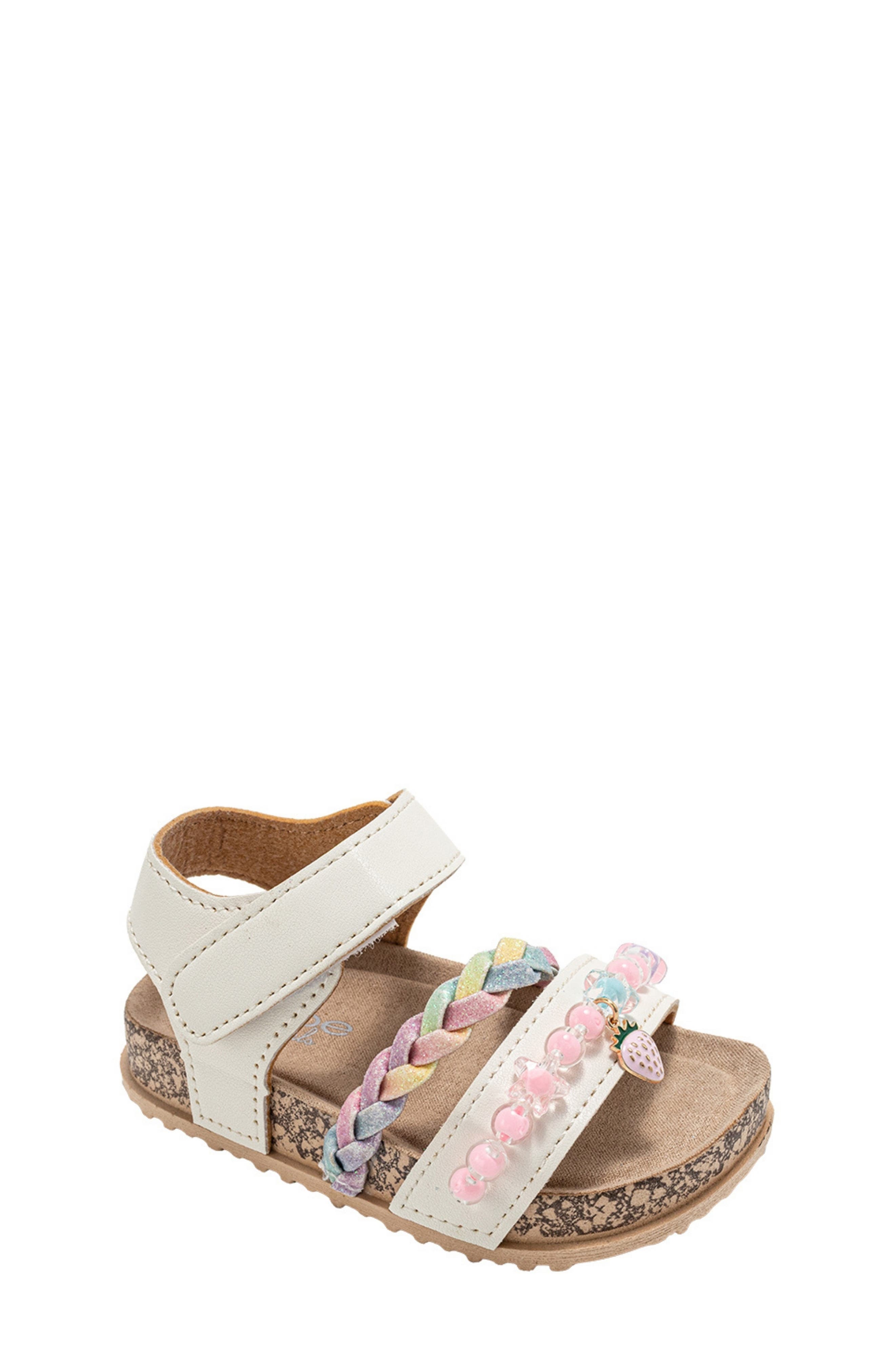 bebe Berry Beaded & Braided Sandal